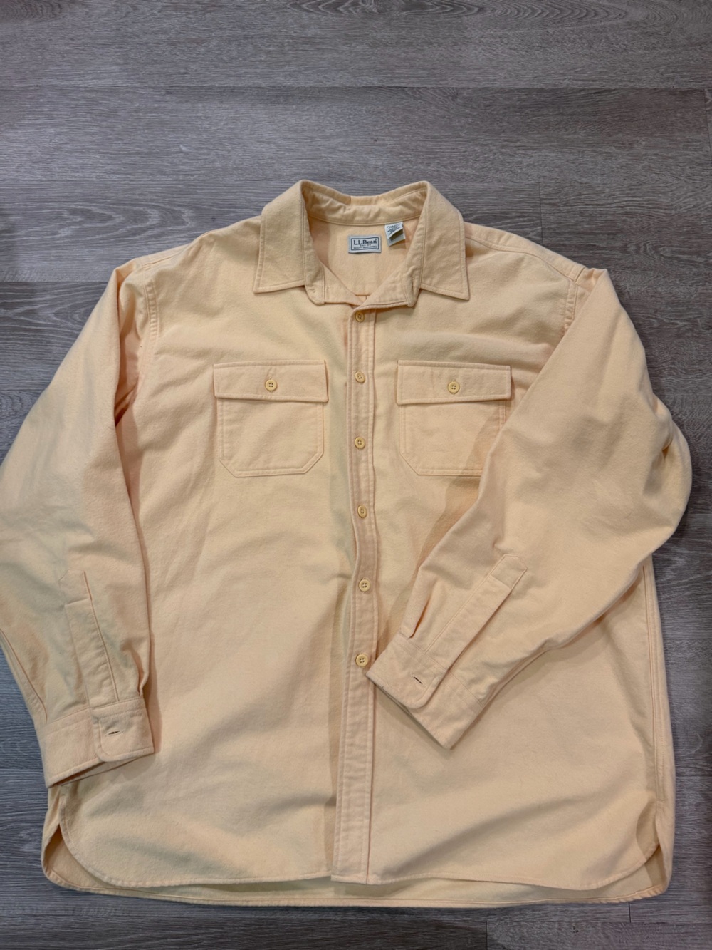 L.L. Bean Yellow Button-Up Workshirt